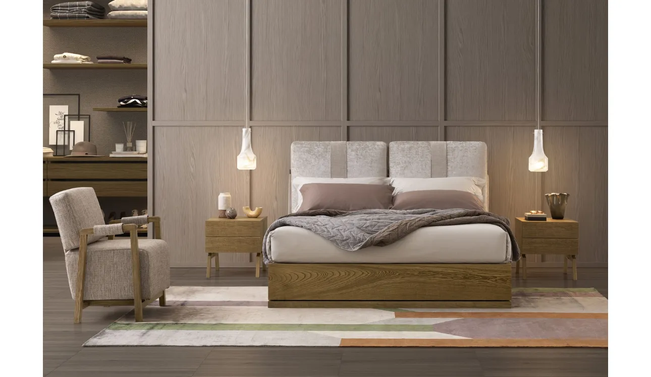 Letto Oberoi Legno con box contenitore di Oggioni