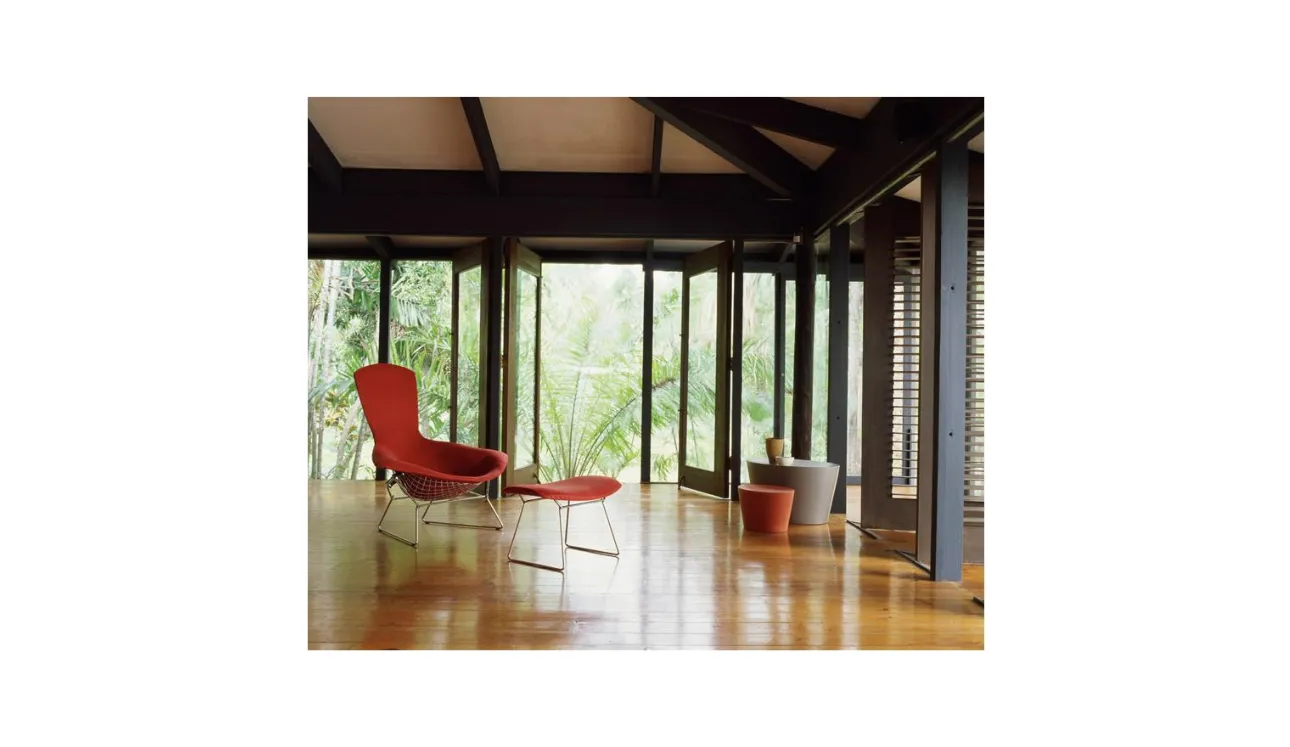 Poltrona Bertoia High Back Chair and Ottoman di Knoll