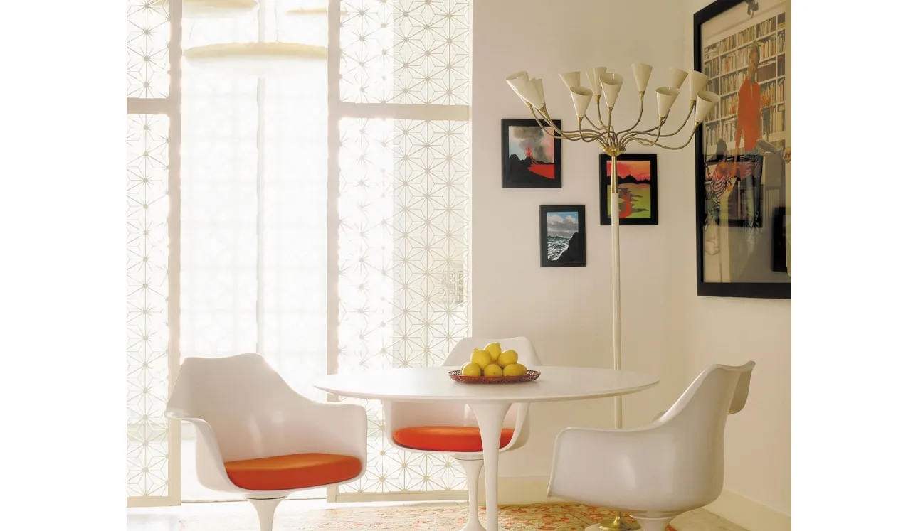 Sedia Tulip Chair in fibra di vetro di Knoll