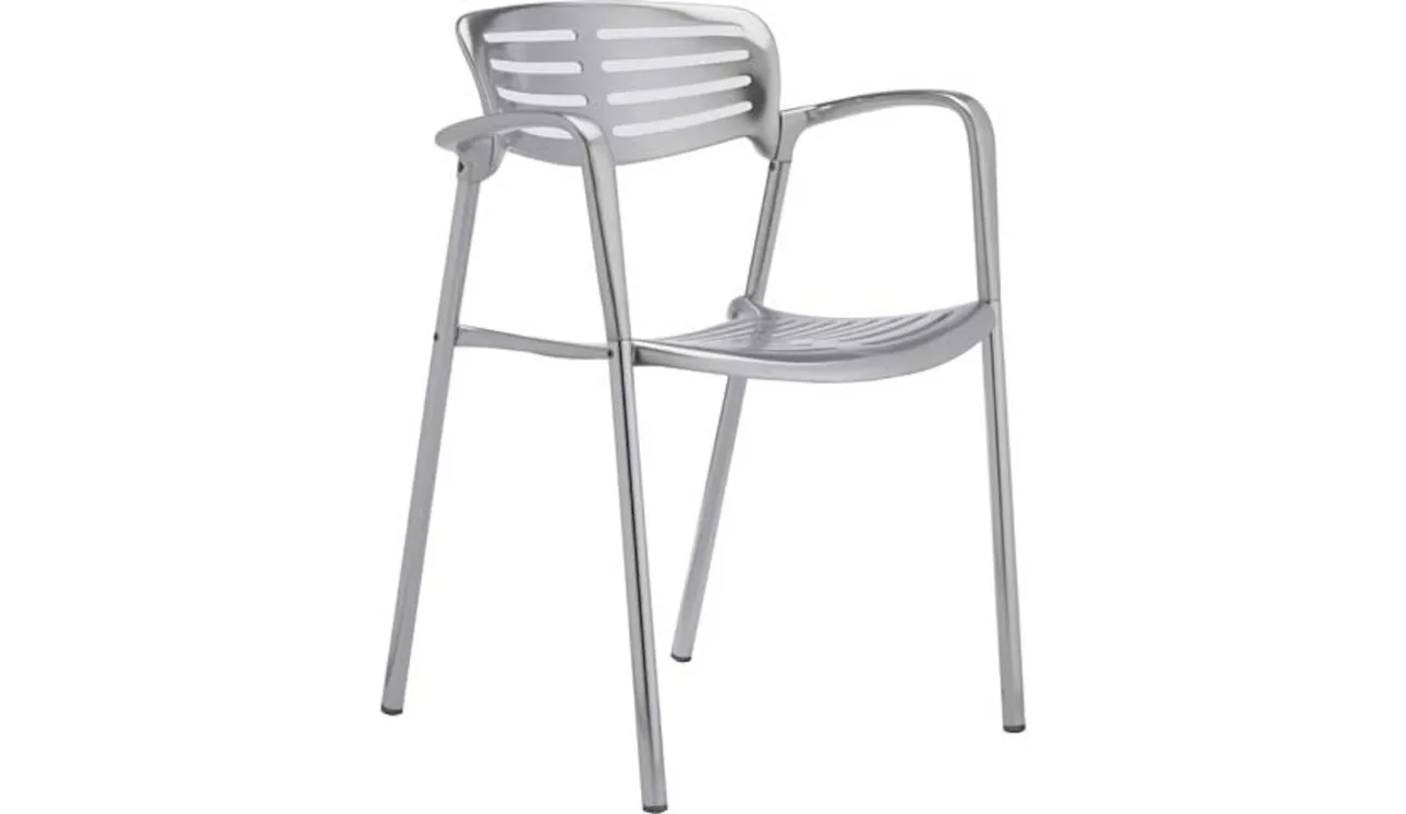 Sedia in alluminio Toledo Stacking Chair di Knoll