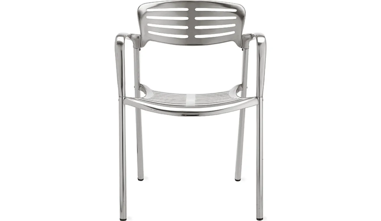 Sedia in alluminio Toledo Stacking Chair di Knoll