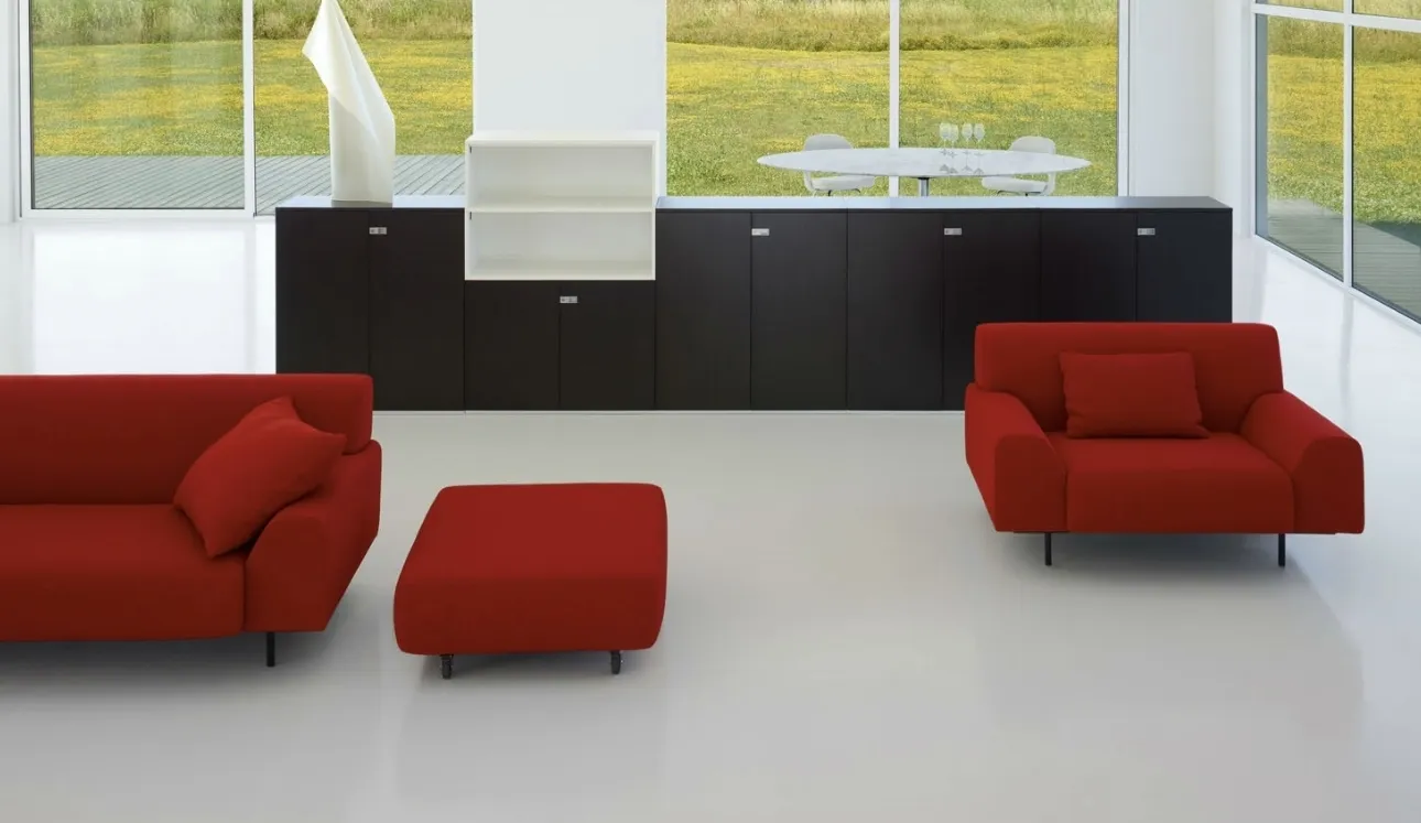 Armadio Archivio in melaminico Nero Colourfold di Knoll